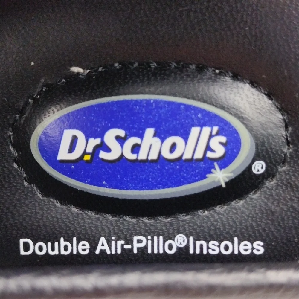 Dr Scholl's Double Air-Pillo Black Argyle Design Leather Upper Slip On Loafer